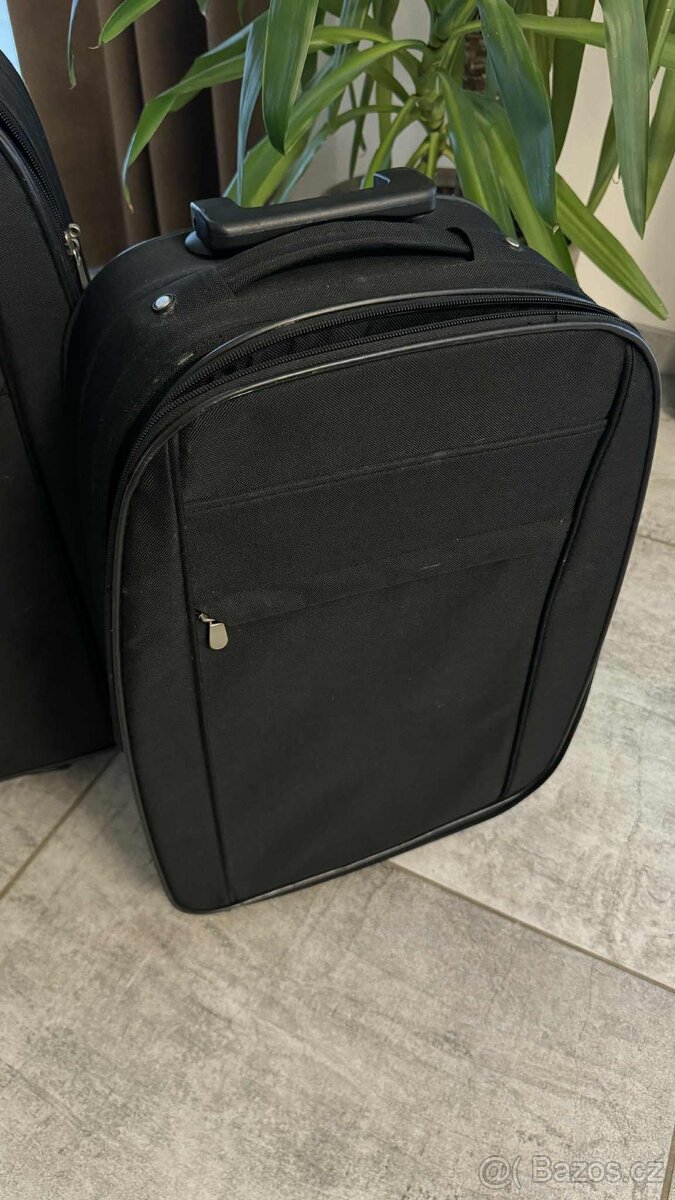 2x cestovní kufr, plátěný, vystužený. - 4