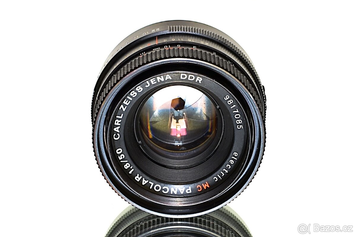 CZJ Pancolar RED MC 1,8/50mm M42 6-pyramid TOP STAV - 4