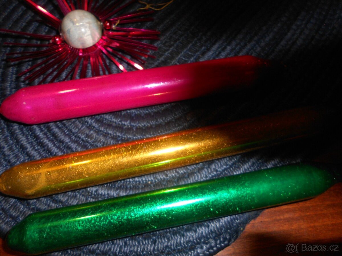 staré skleněné ozdoby na stromeček - 4