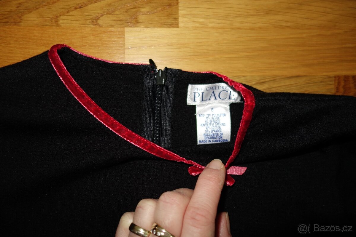 Černé dívčí sváteční šaty vel.128/134 - 4