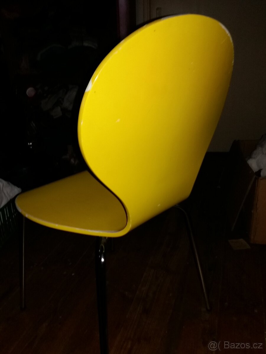 žluté jídelní židle - 4