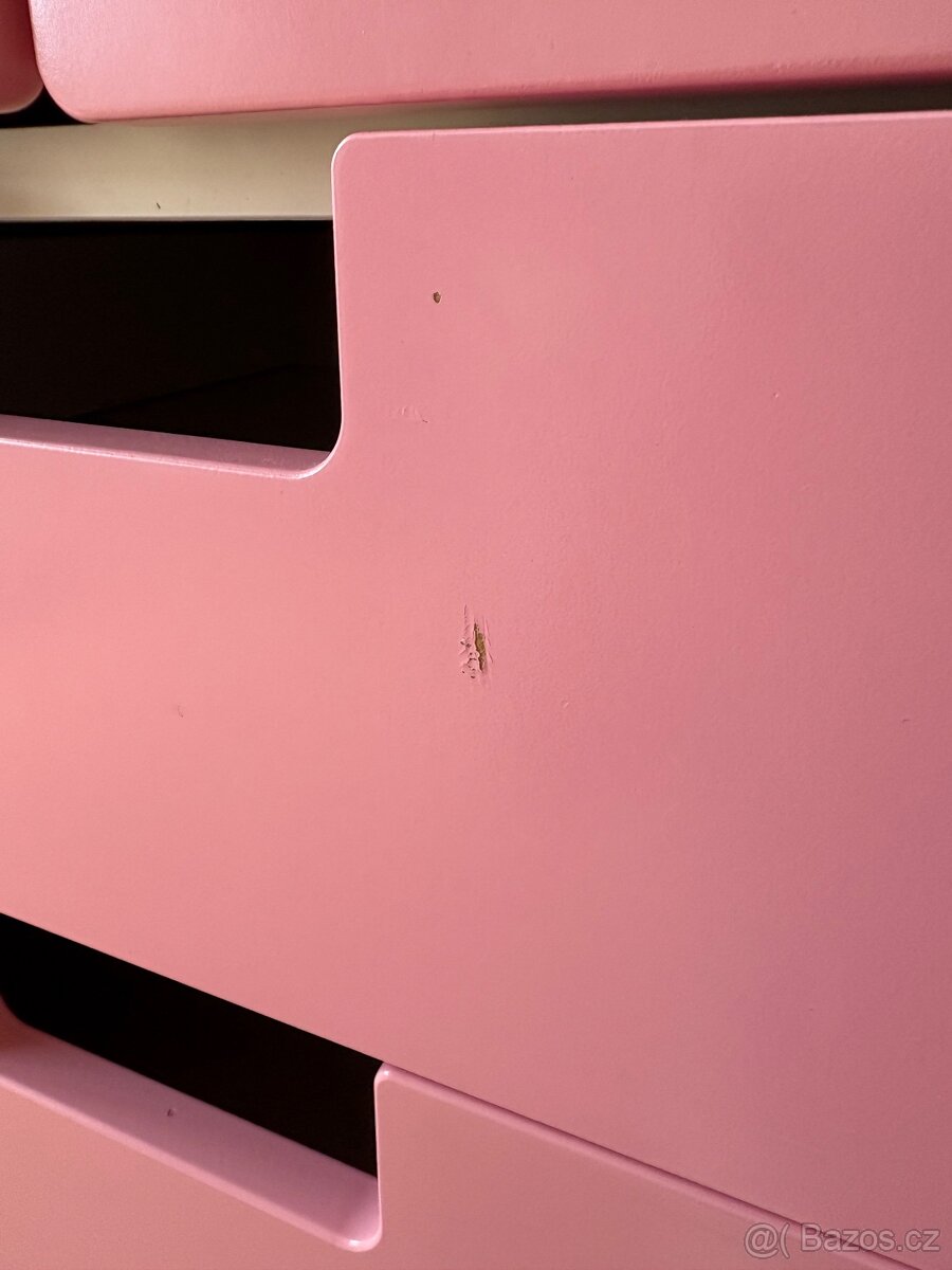 Dětská skříň Ikea stuva růžová - 4