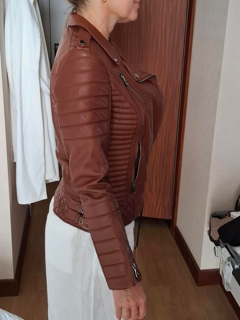 Dámská ,nová kožená bunda - 4