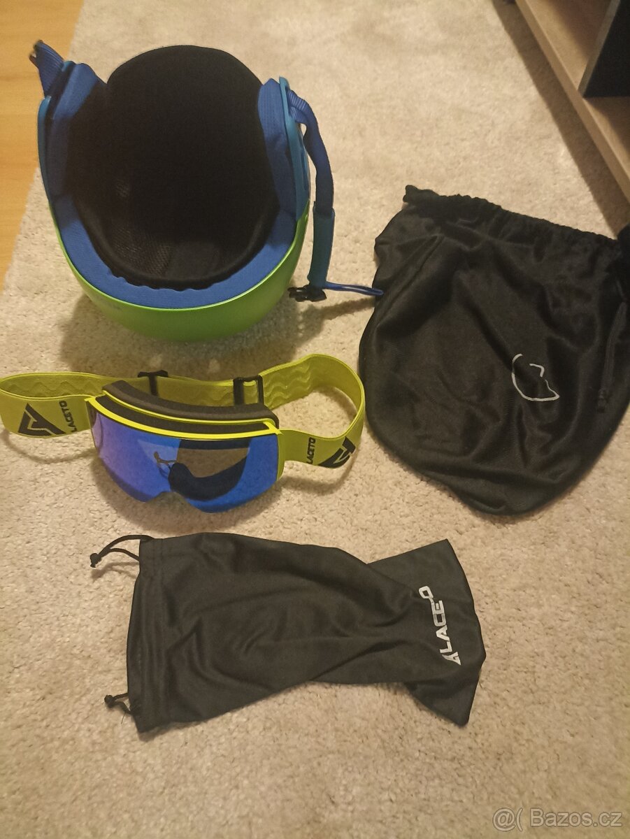 lyžařská helma i s brýlemi - 4