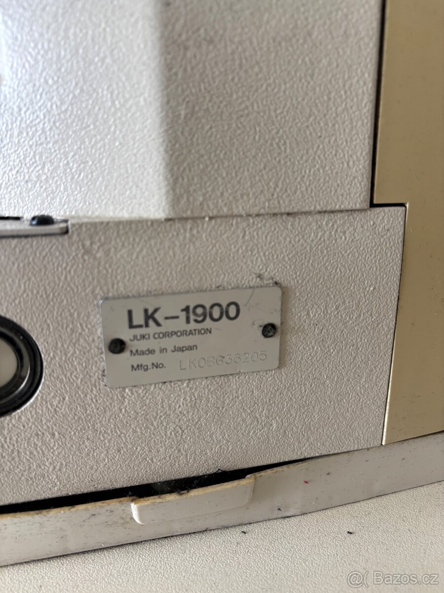 Prodám programovatelný rýglovací šicí stroj Juki LK-1900 - 4