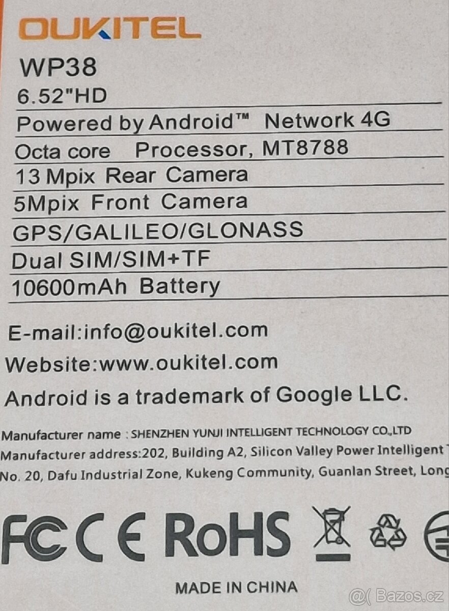 Oukitel WP38 6/256GB odolný chytrý telefon IP68 - 4