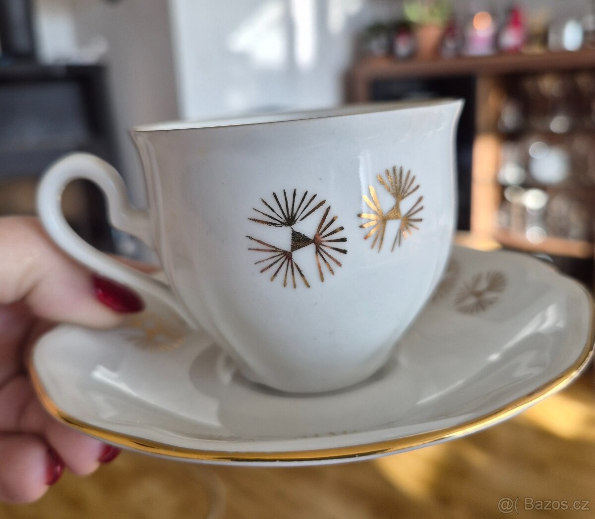 krásný kávový servis BOHEMIA, značený Made in Czechoslovakia - 4