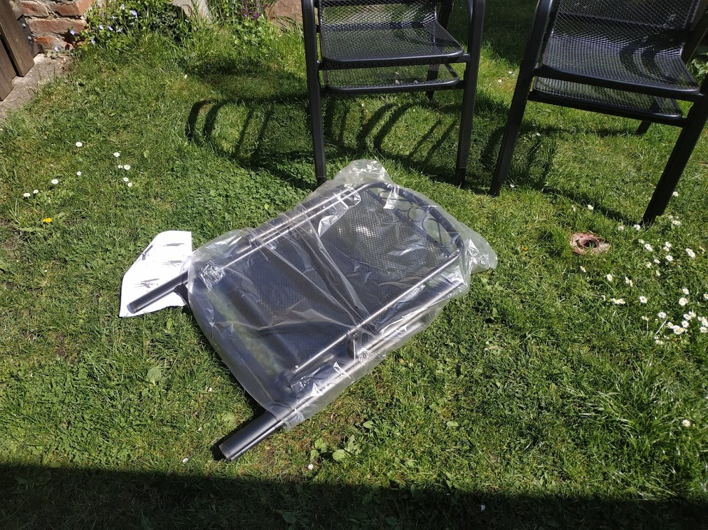 Nové kovové polohovací a skládací křeslo - 4