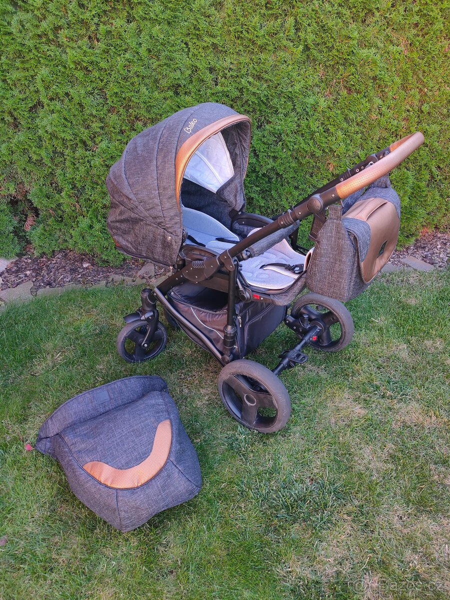 Dětský kočárek, dvojkombinace Camarelo Baleo + autosedačka J - 4