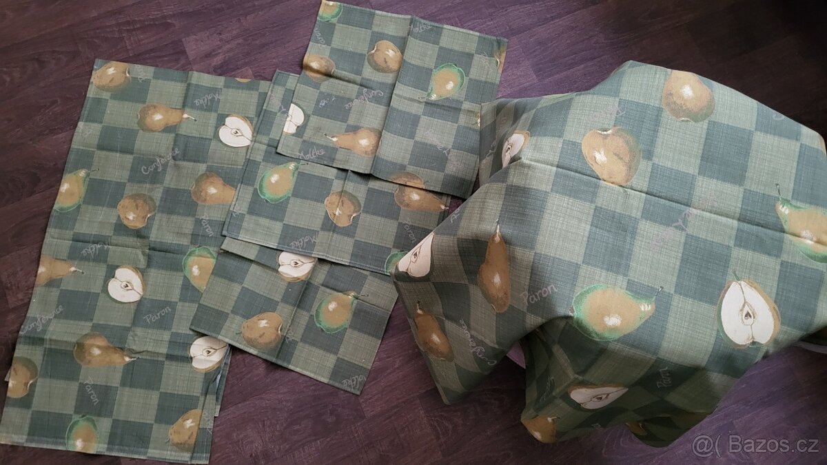 Retro látky + ubrus - 4