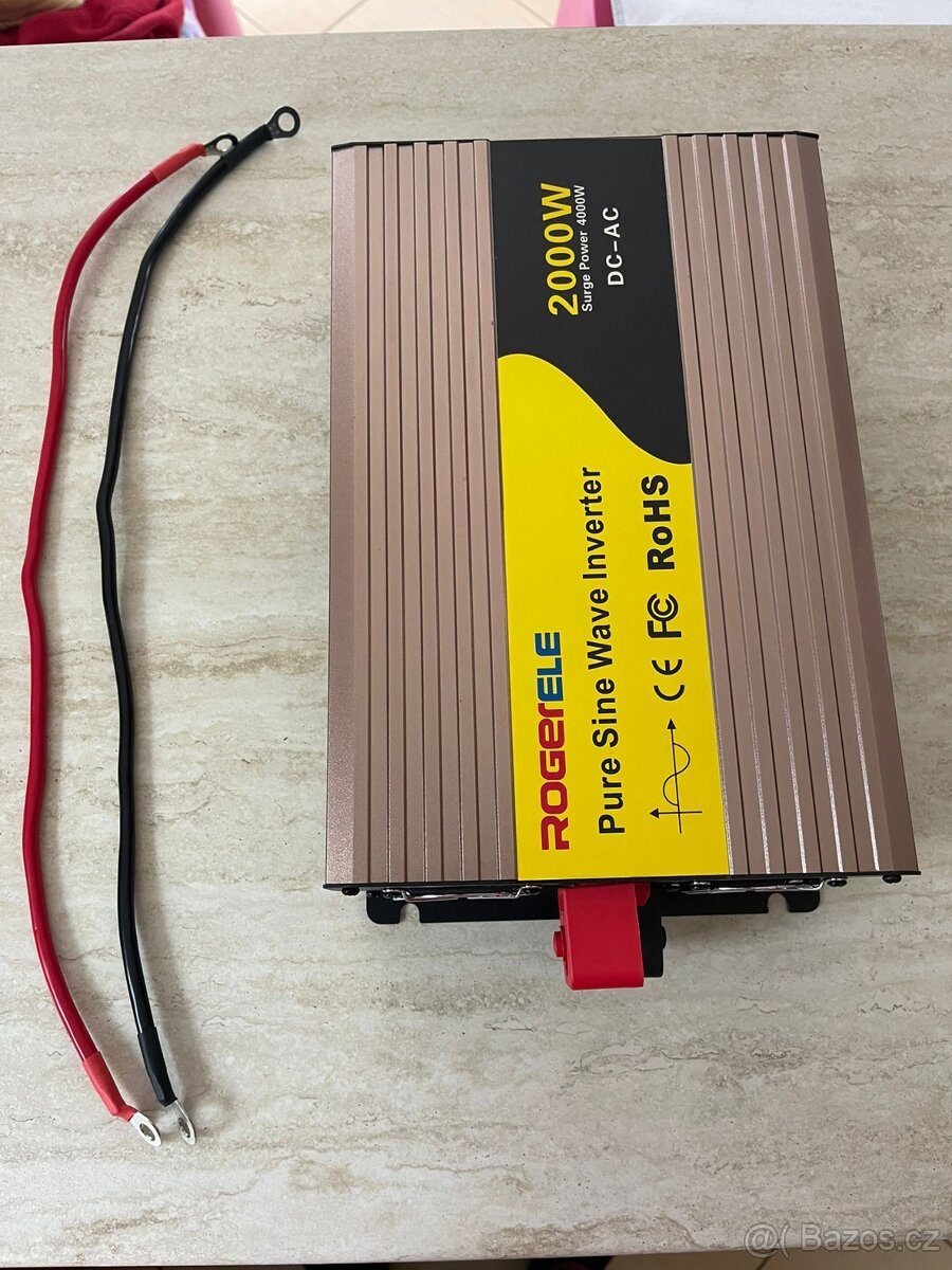 ROGERELE Sinusový měnič napětí REP2000-24, 2000W, 24V, USB - 4