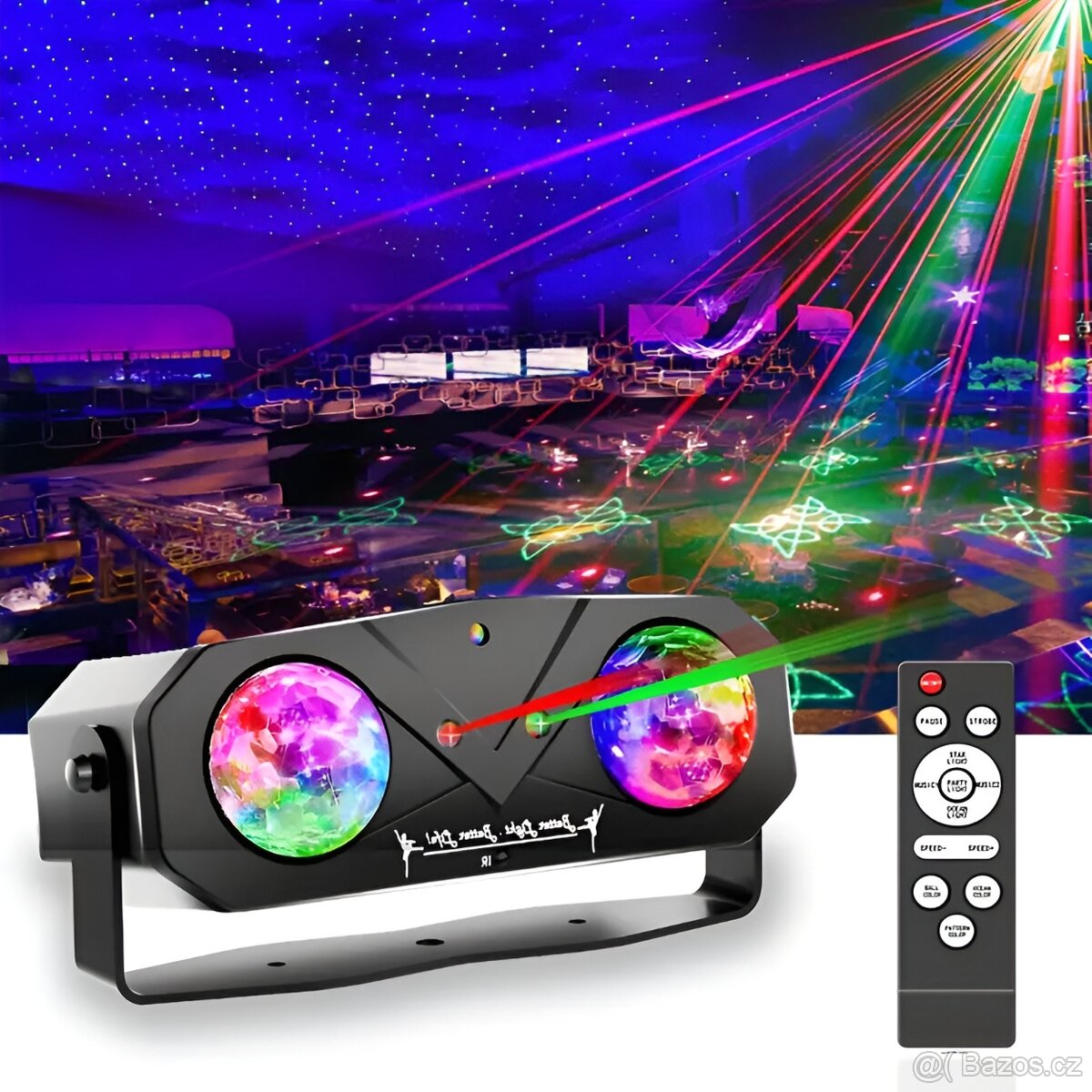 Prodám nové párty světlo -laser +ball Pouze rozbaleno - 4