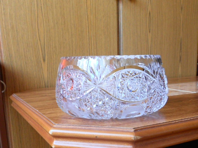 Mísa kulatá z broušeného olovnatého skla. - 4