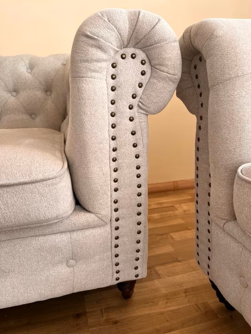 Sedací souprava Chesterfield 3+2 - top stav - 4