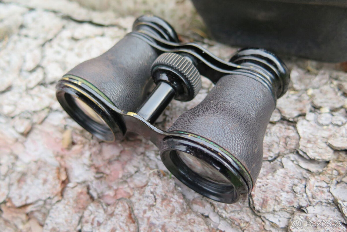 Starožitný dalekohled -kukatko + pouzdro, dalekohled 6x40 - 4