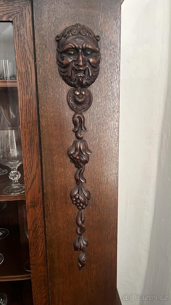 Starožitný sekretář (vitrína) - 4