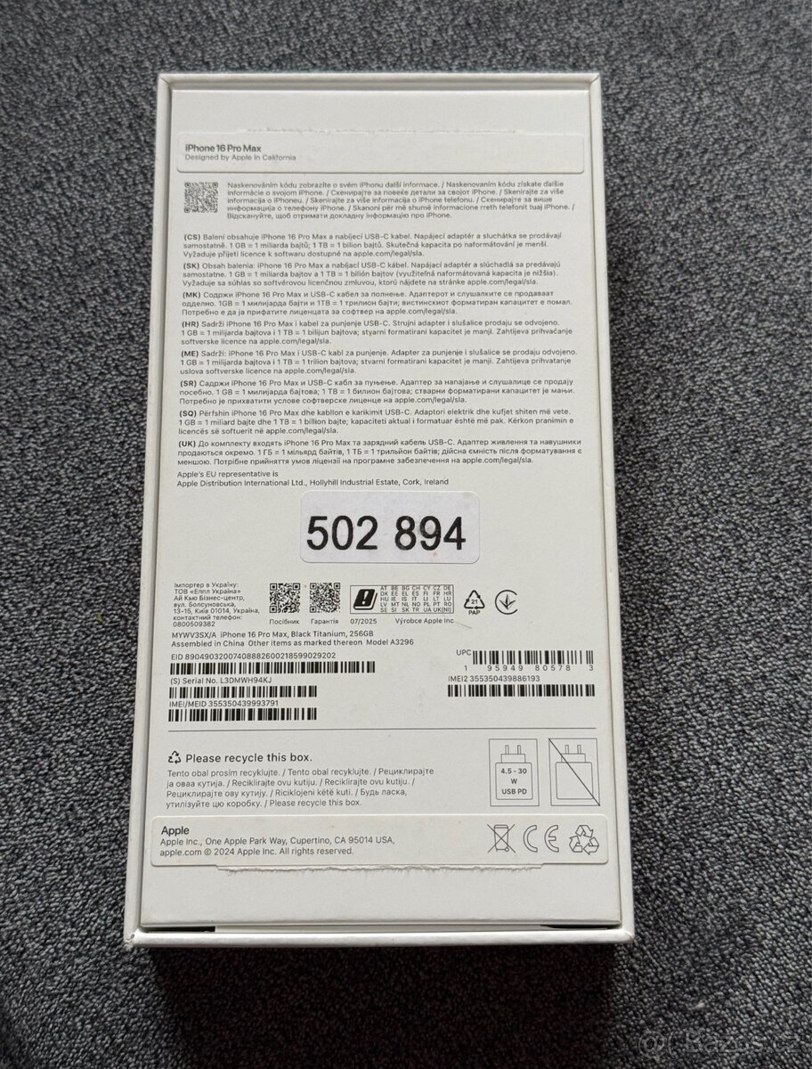 iPhone 16 Pro Max 256 GB – TOP stav, 100% baterie 69 cyklů - 4