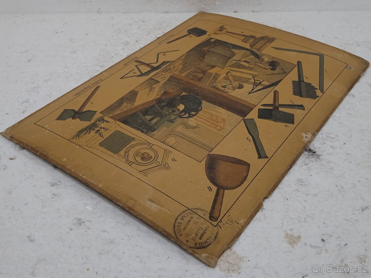 Kameník - školní pomůcka 1856 - 36,5x26,5cm - 4