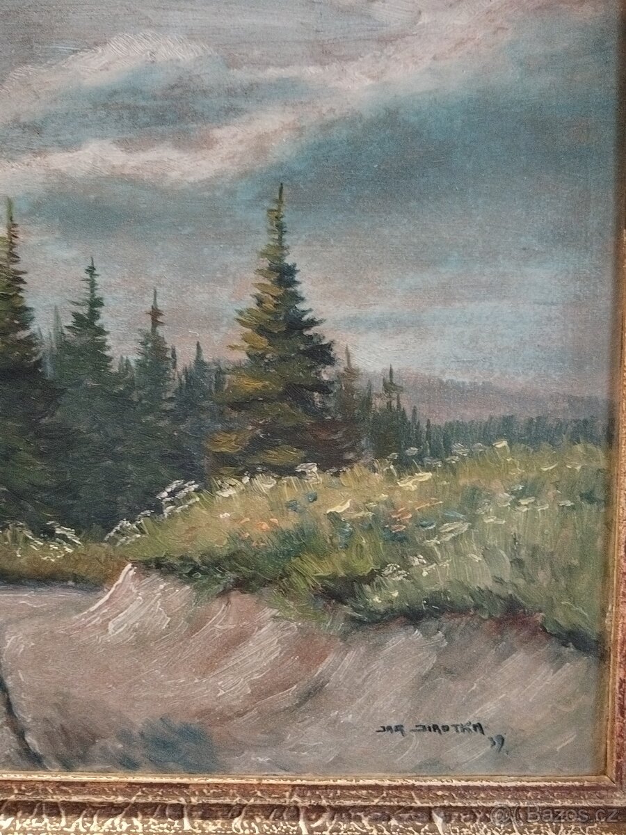 obraz LESNÍ ÚVOZ II., olej, sign. Jar. Jirotka 1939 - 4