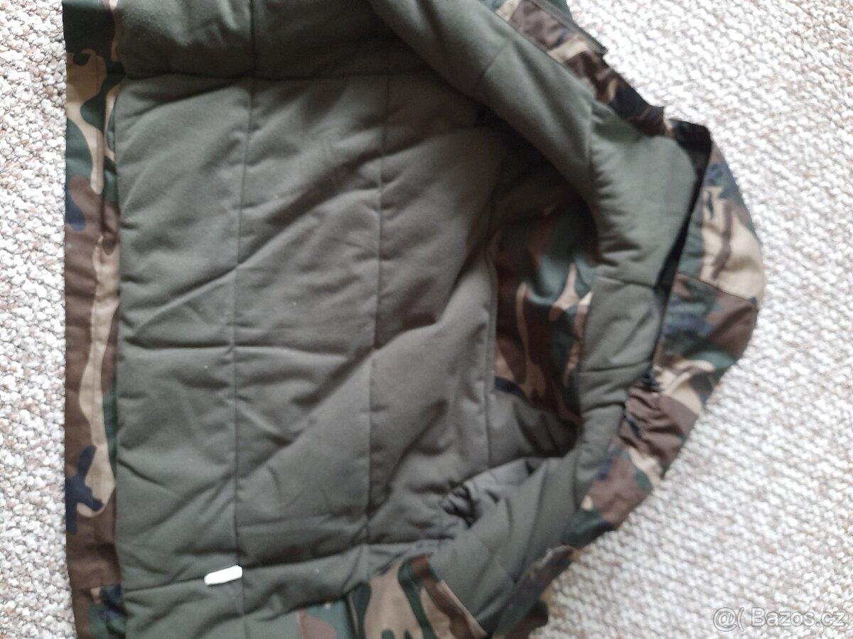 Dětská bunda hřejivá 100 maskovací vzor Woodland - 4