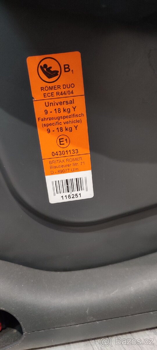 Dětská autosedačka Romer 9-18 kg - 4