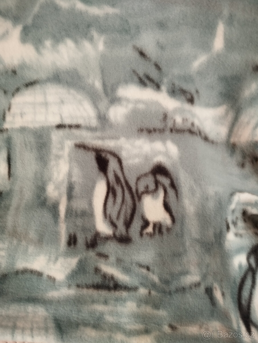 Látka Fleece tučňák, metráž - 4