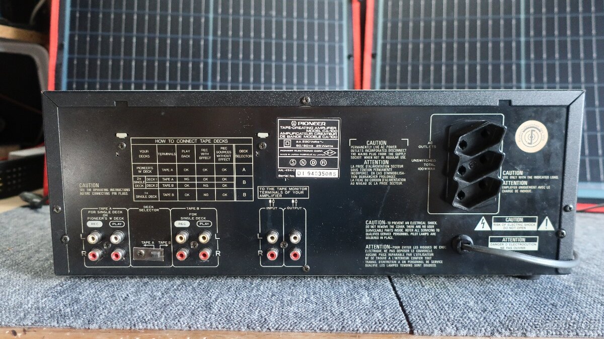 Pioneer CA-100 Tape Creating Amplifier (ekvalizér) - 4