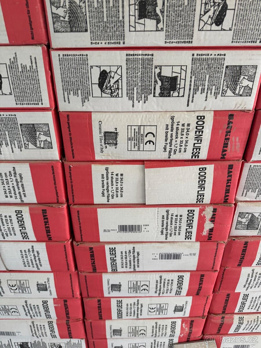 Prodám dlažbu rozměr 34 x 34 cm - 122 m2 - 4