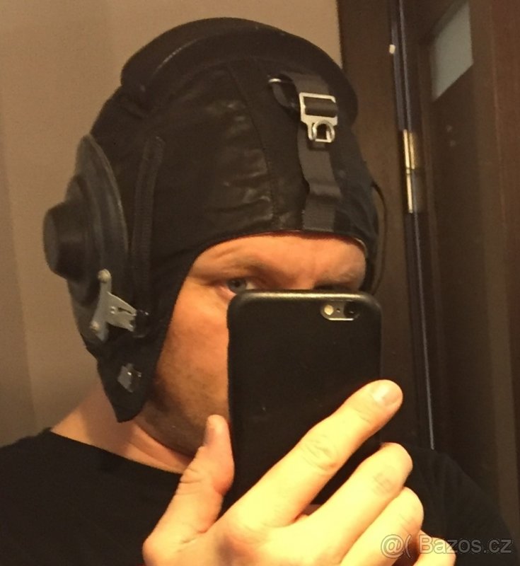 шлемофоны авиационные - kožená "helma" pilota - 4