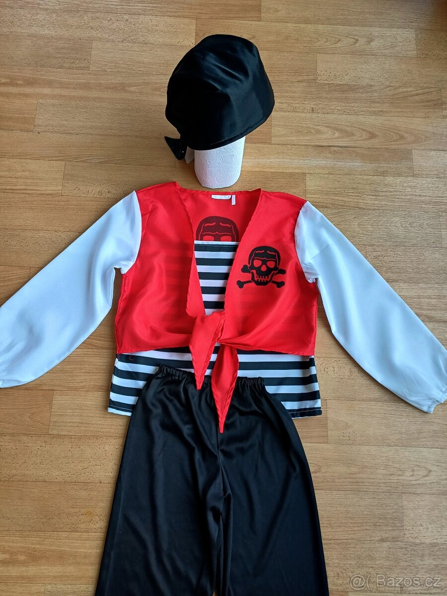 Karnevalový kostým PIRÁT vel.134-140 - 4