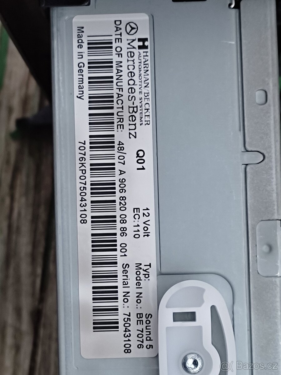 PRODÁM ORIGINAL AUTORADIO MB SPRINTER - 4