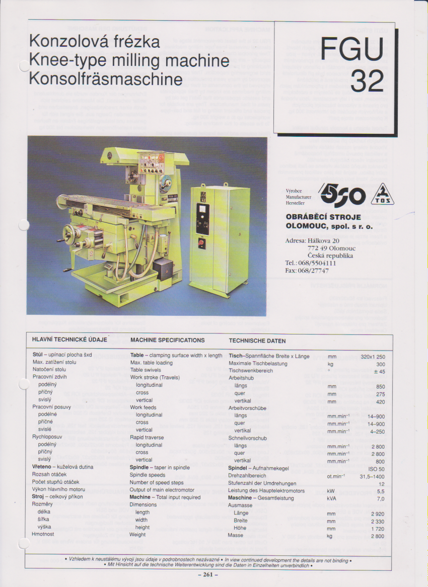 FGU 32 frézka univerzální 1990 - 4