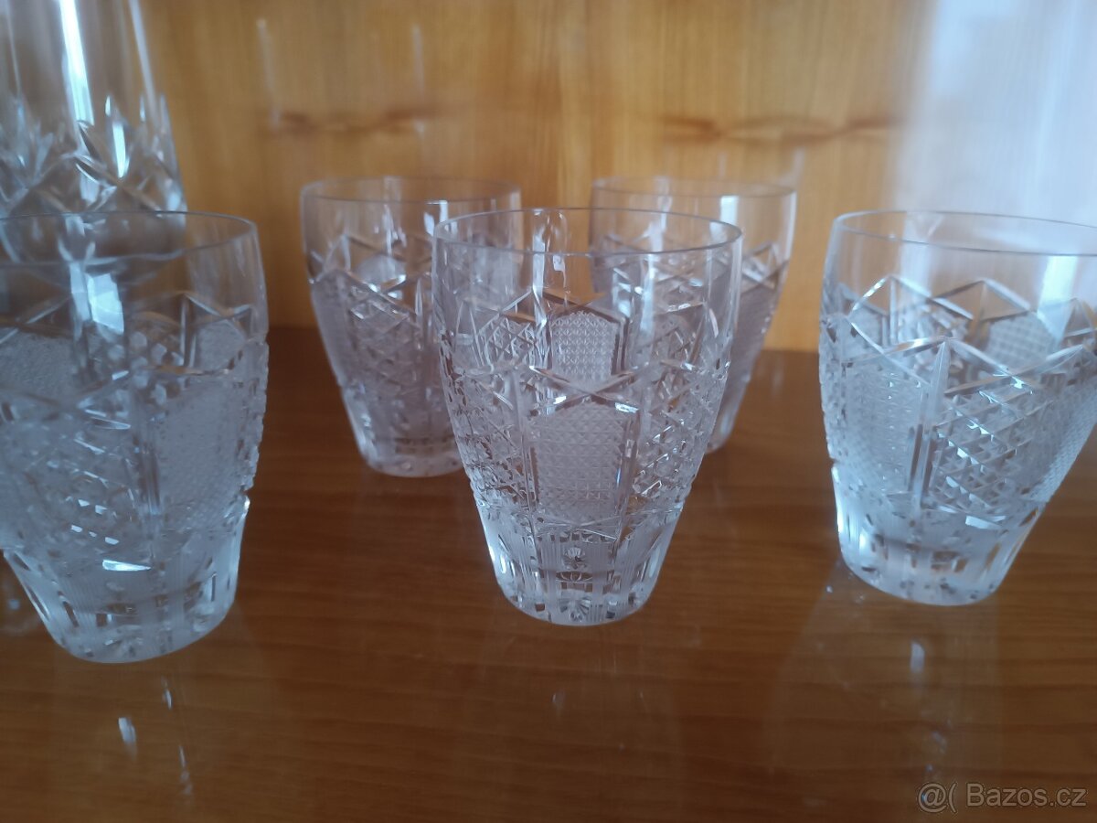 Skleničky křišťál/ broušené sklo - 4