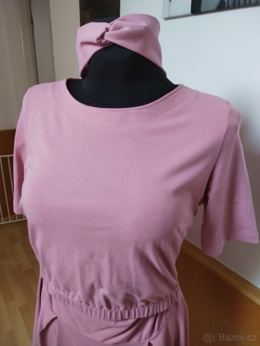 Dámské šaty s čelenkou kojící a těhotenské vel. M - 4