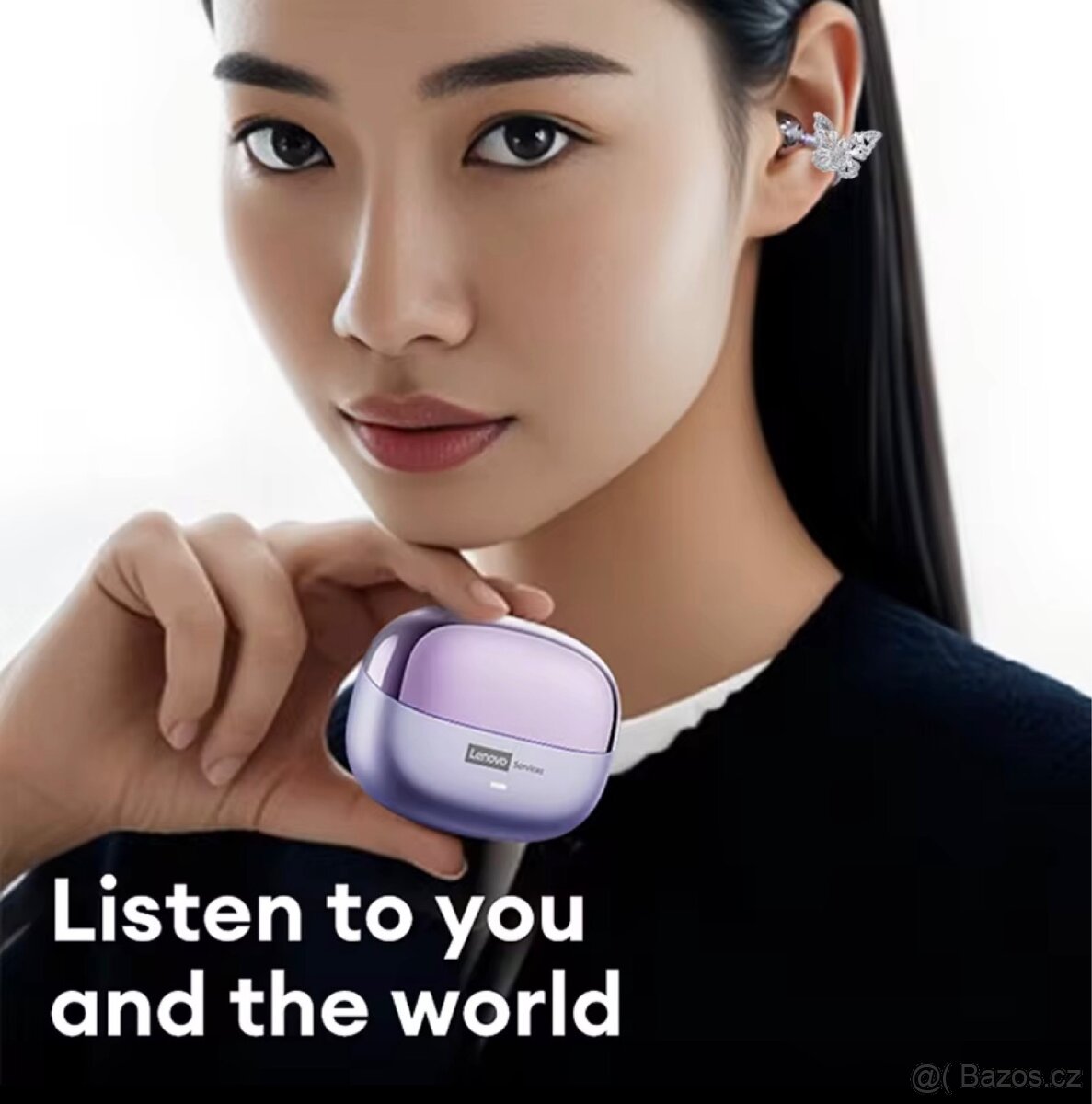 Módní sluchátka Lenovo s mašlí. - 4