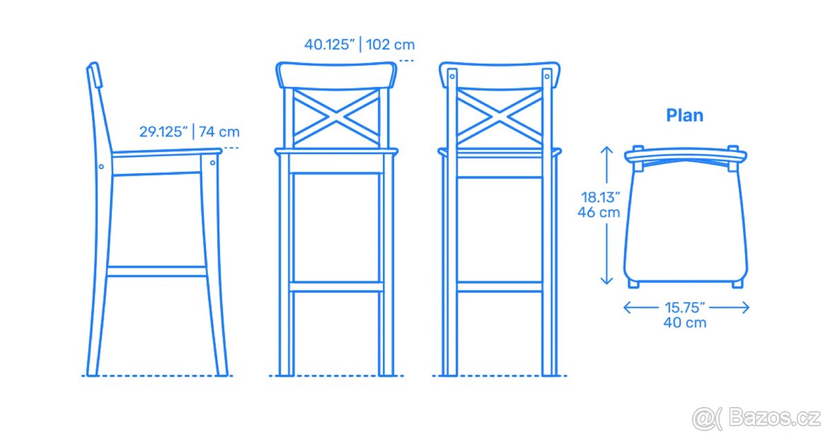 Barový stůl a židle Ikea Leksvik Ingolf - 4