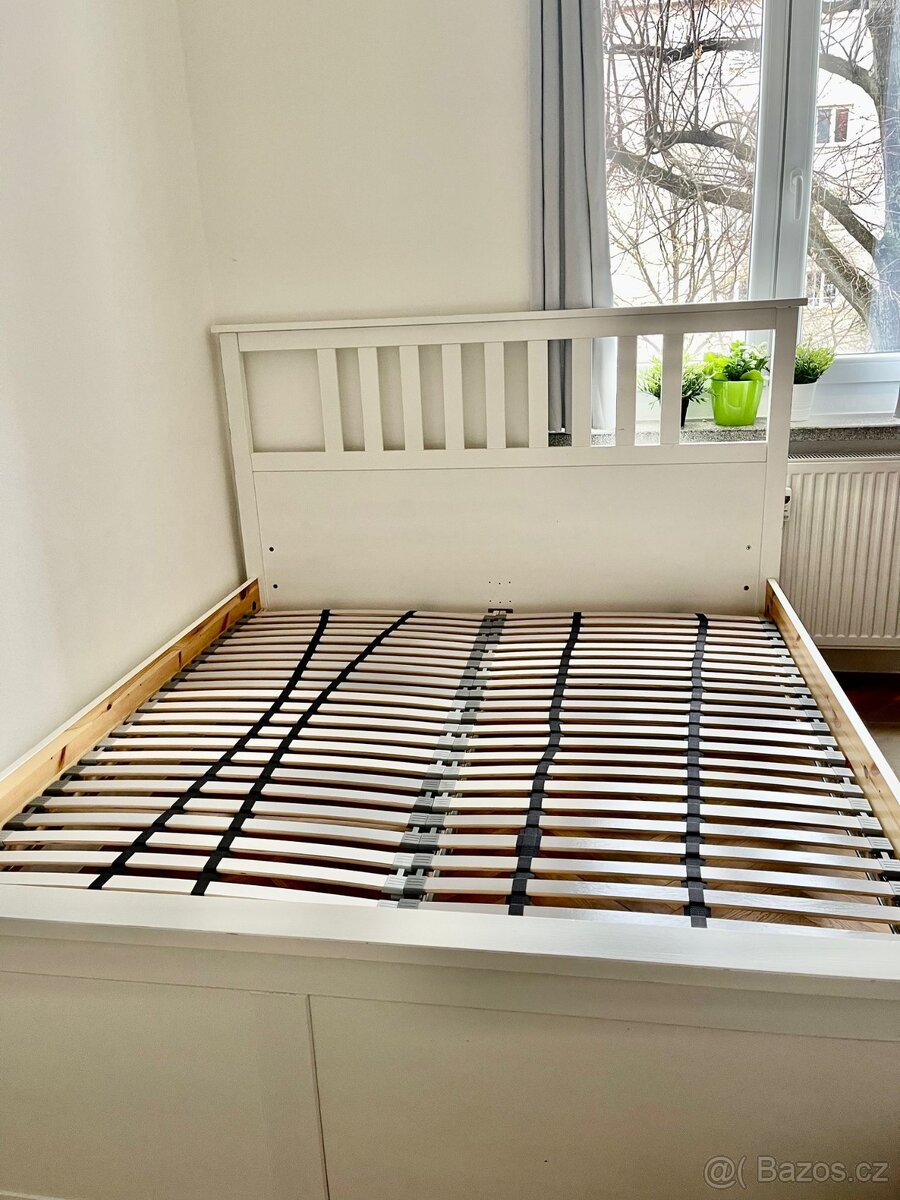 Bílý rám postele, 160x200 cm HEMNES IKEA - 4