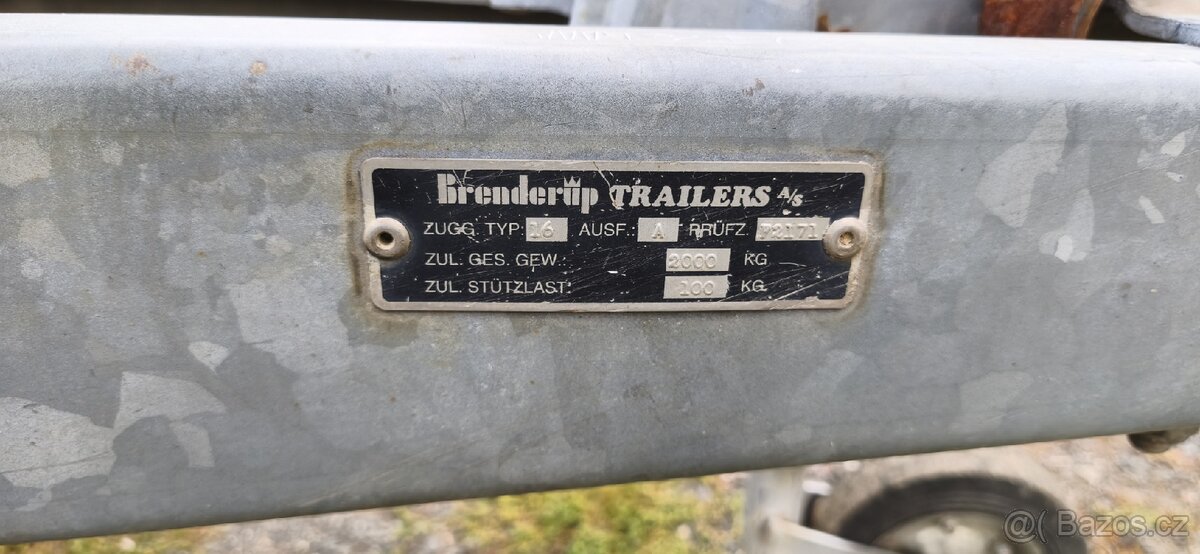 Brzděný vlek - přívěs Brenderup - 4