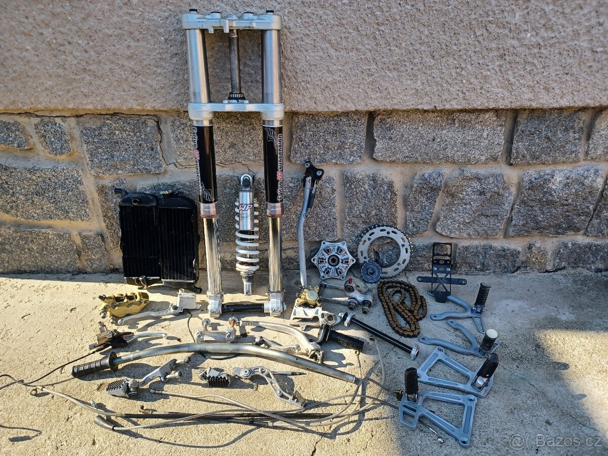 KTM LC4 640 - 620 KOLA, TLUMIČE, PUMPY, BRZDIČE ...