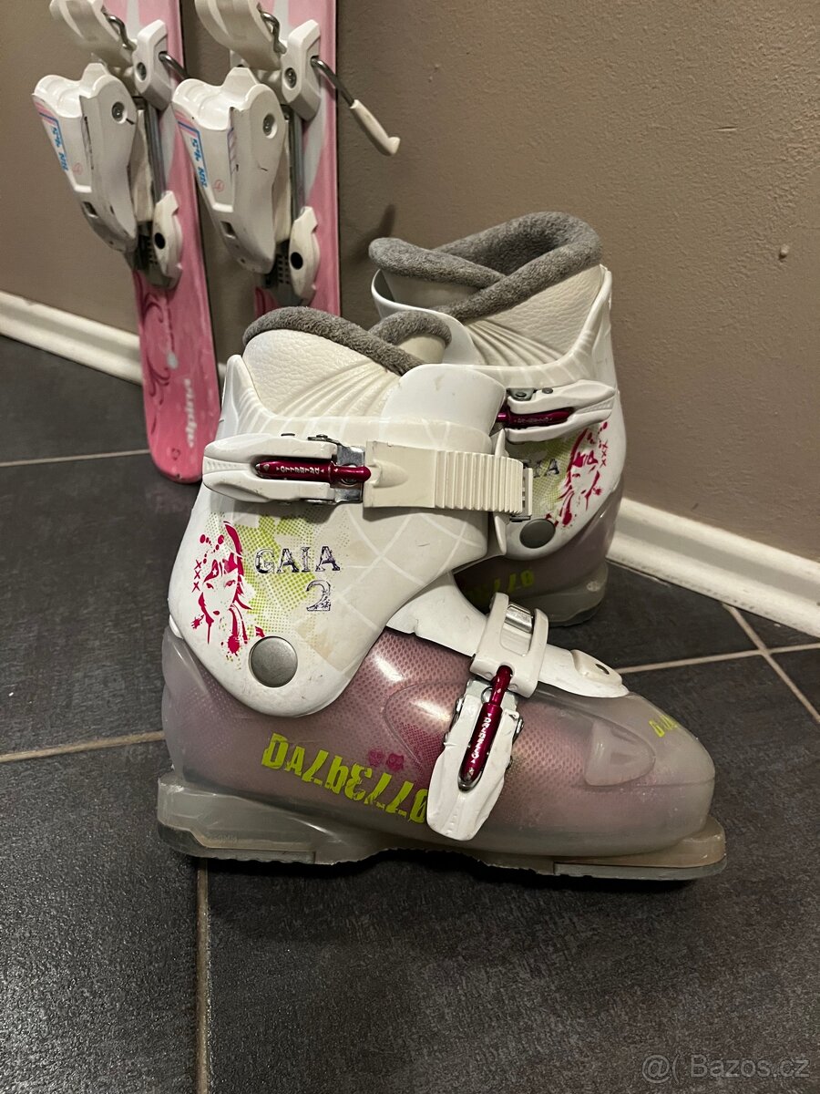 Dětské lyže 90cm + lyžáky Dalbello 250mm set - 4