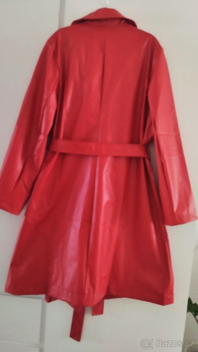 DÁMSKÝ ČERVENÝ TRENČKOT/KABÁT JARO /PODZIM vel.52/xxxxl - 4