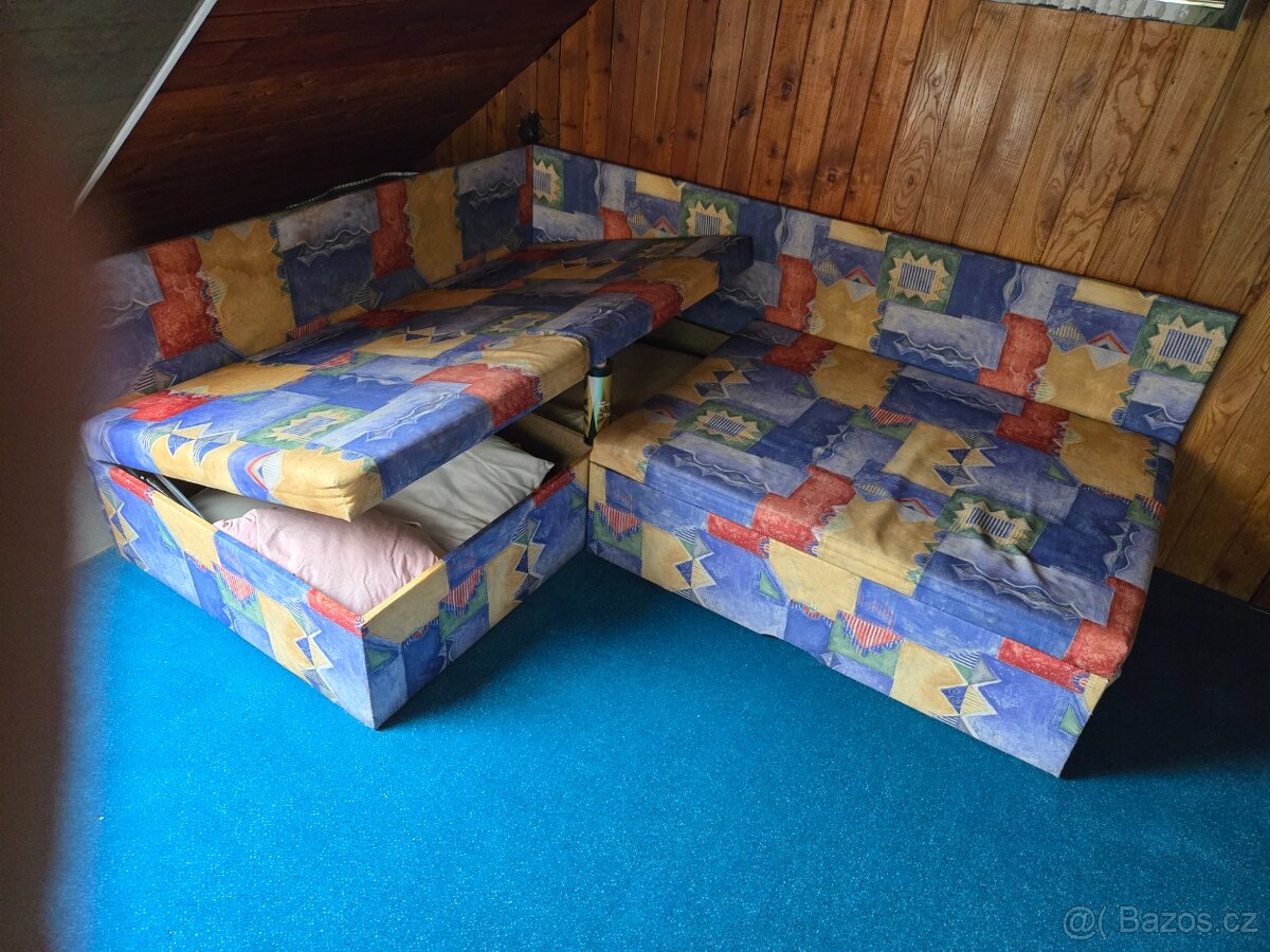 Sedacka Rohová Rozkladaci s úložným prostorem - 4