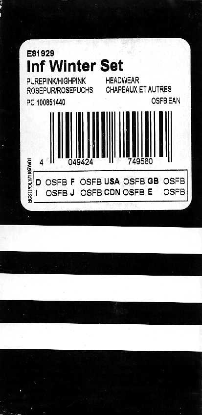 Dívčí růžový setík Adidas = čepička + rukavičky XXS - 4