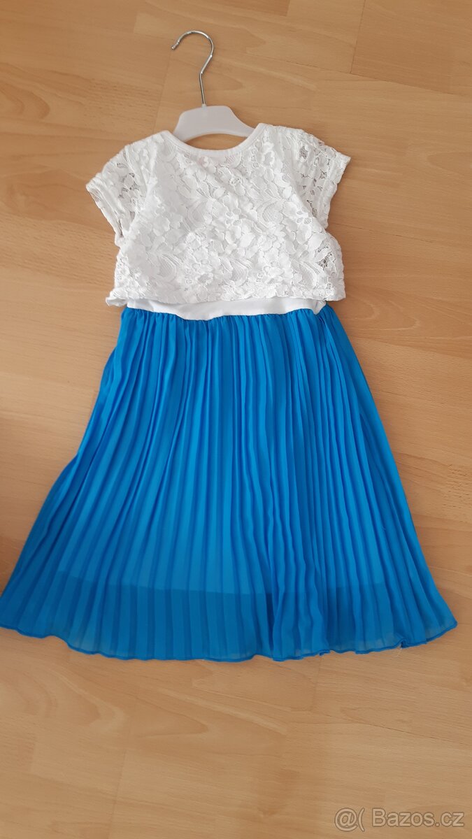 Dětské šatičky bílo-modré - 4