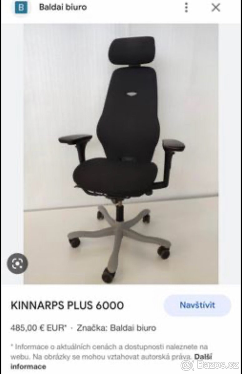 kancelářská židle Kinnarps Plus 6000 - 4