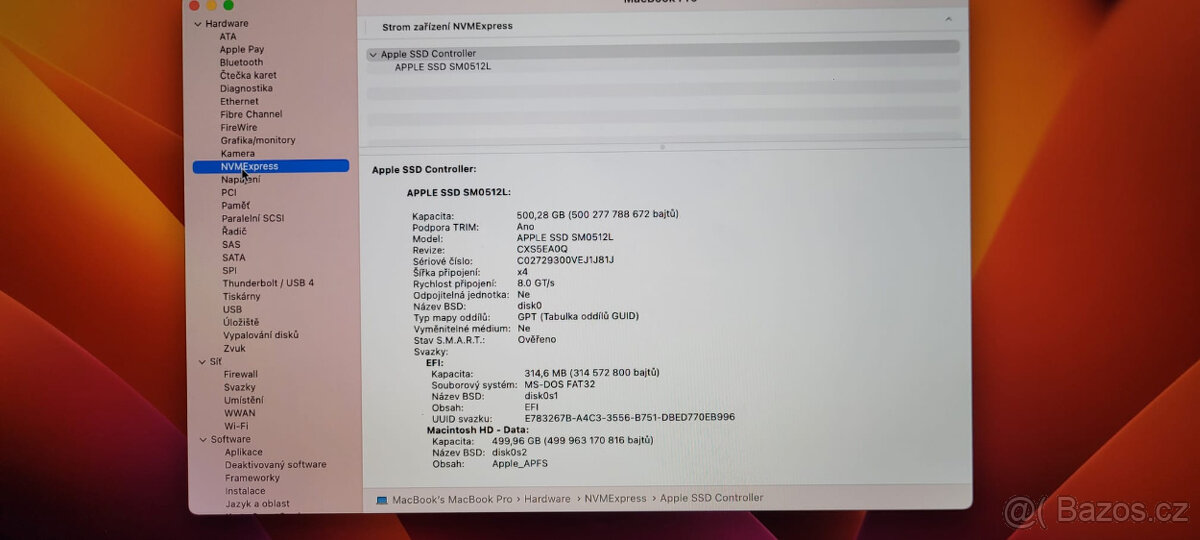 MacBook Pro 15"/Touch Bar/i7 3,8 GHz/16GB/512GB/R555 2GB - 4