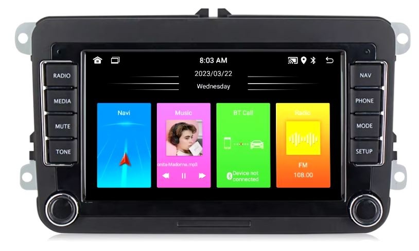 Autorádio pro Škoda VW s Carplay - 4