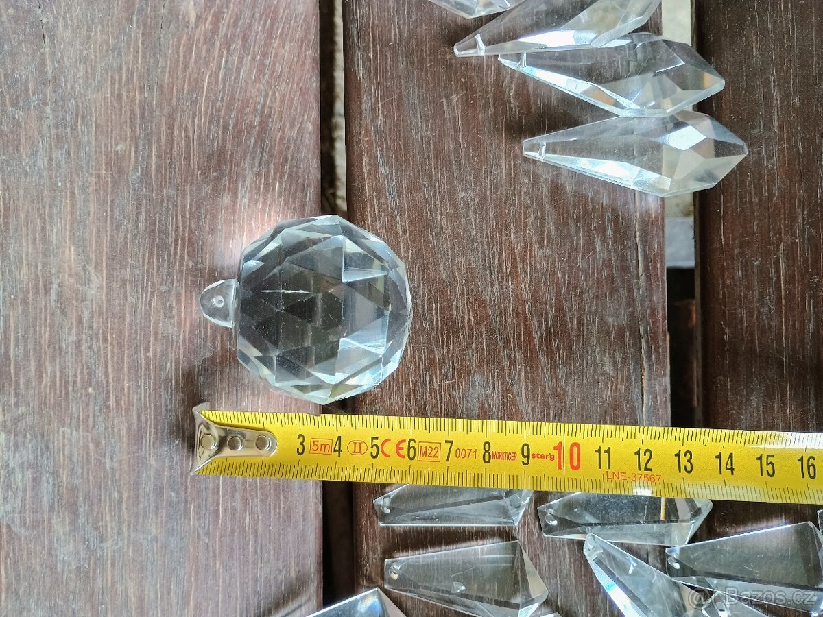 Skleněné ověsy na skleněne lustry - 4