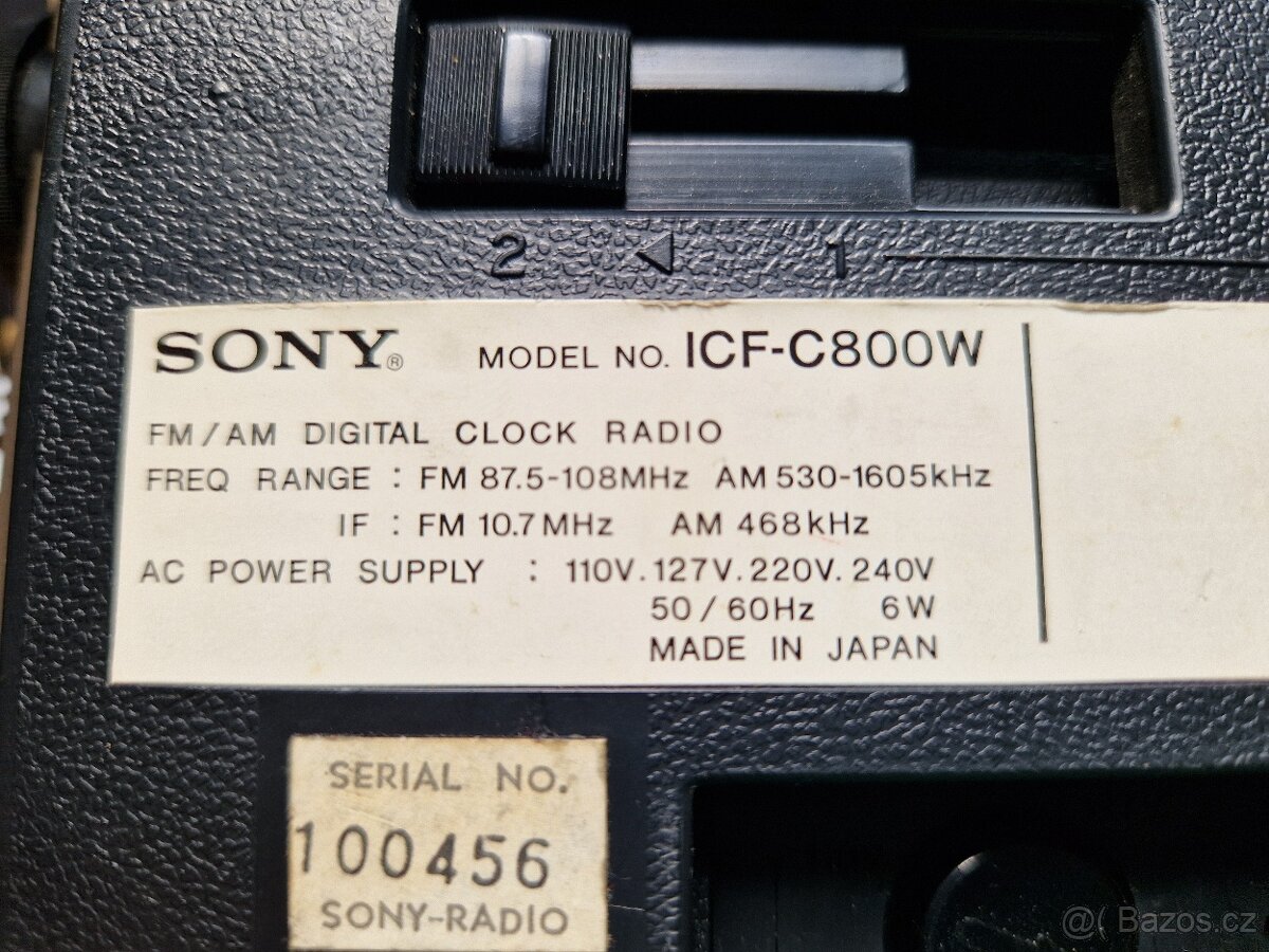 radiobudík SONY ICF-C10W, ICF-C800W - 4