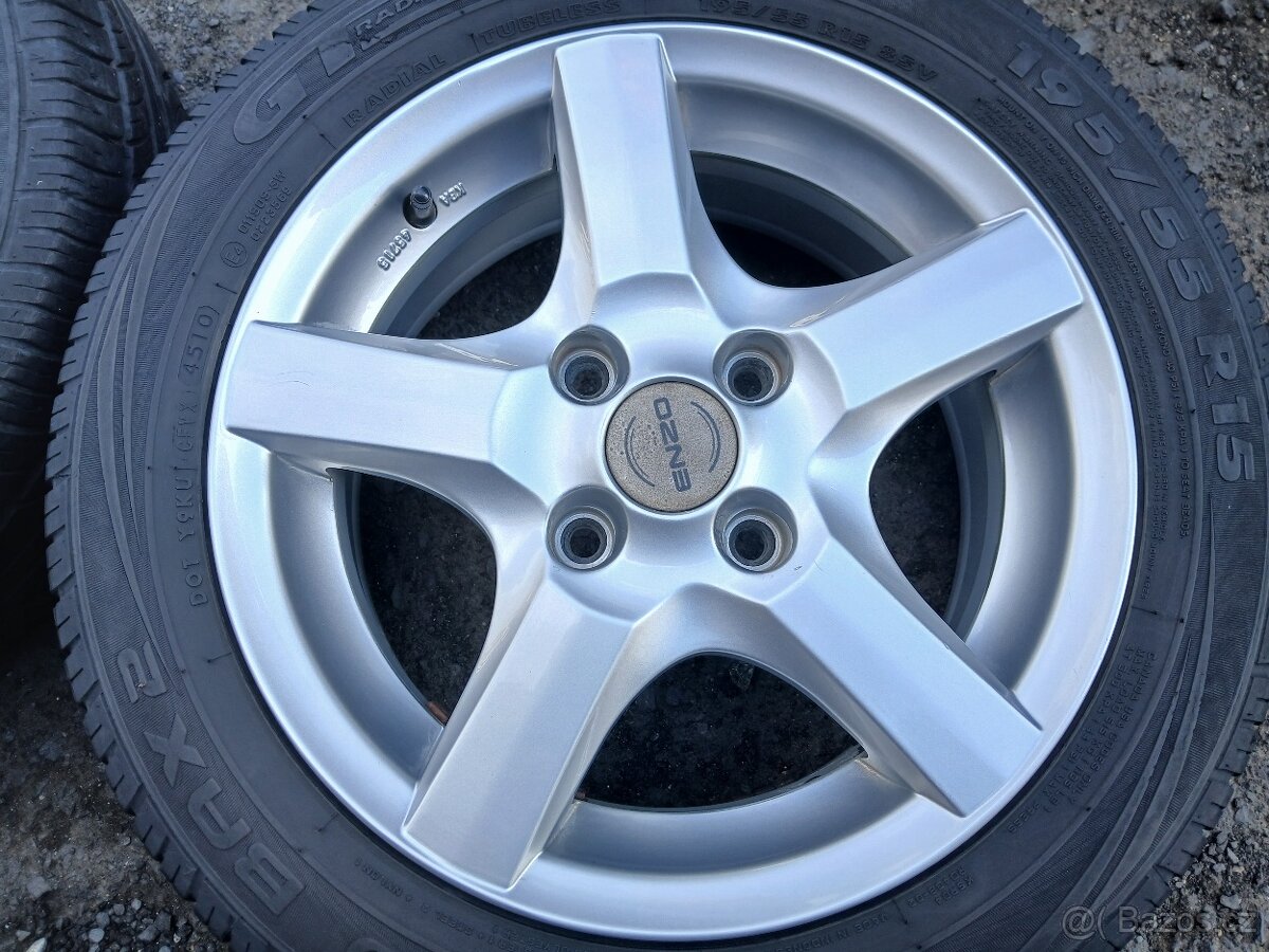 Prodám sadu ALU kol Enzo 195/55R15 letní - 4